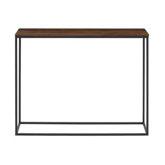 Walker Edison 42" Dark Walnut & Black Open Box Entry Table {3}