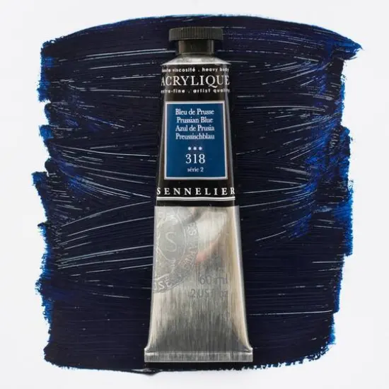 Sennelier Extra Fine Artists' Acrylic Paint, 60mL 318 Prussian Blue S2 {4}