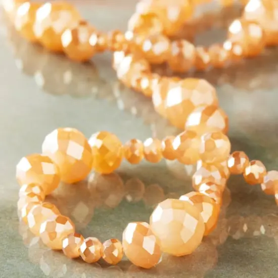 Champagne Faceted Glass Rondelle Beads by Bead Landing&trade; {3}