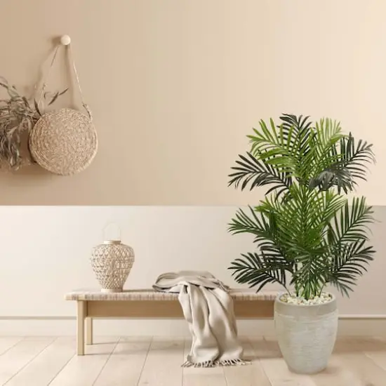 3.5ft. Artificial Paradise Palm Tree in Sand Colored Planter {3}