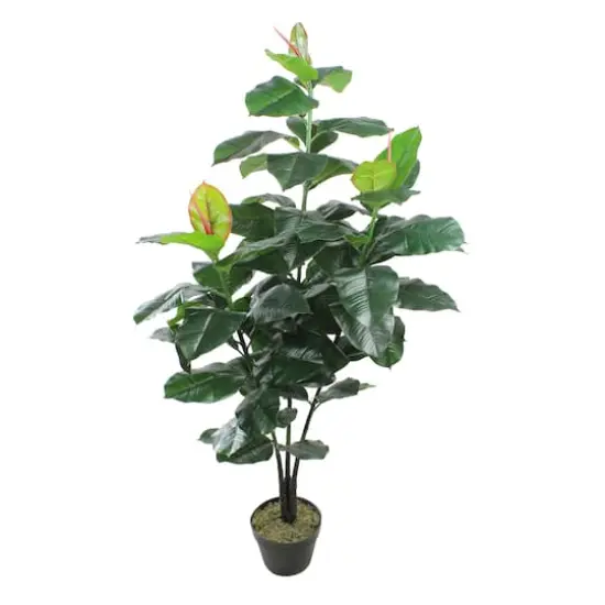4ft. Potted Artificial Rubber Plant {1}