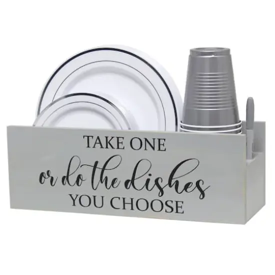 Elegant Designs 15.75" Kitchen Organizer Gray Wash {6}