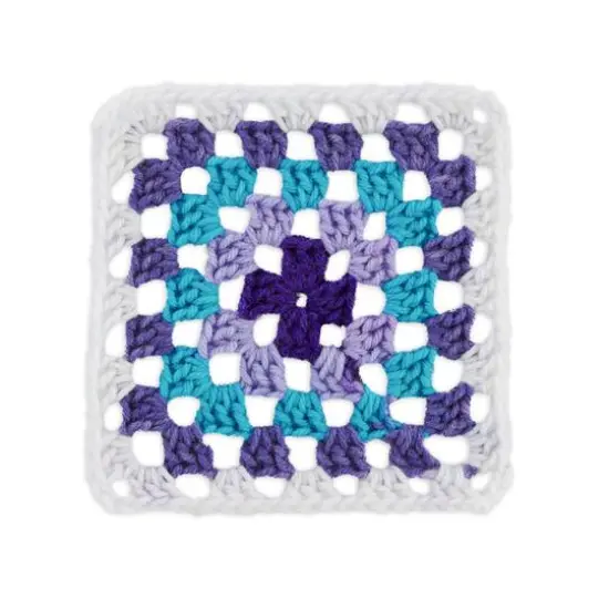 Red Heart&reg; All in One&trade; Granny Square&trade; Yarn White - Amethyst {4}