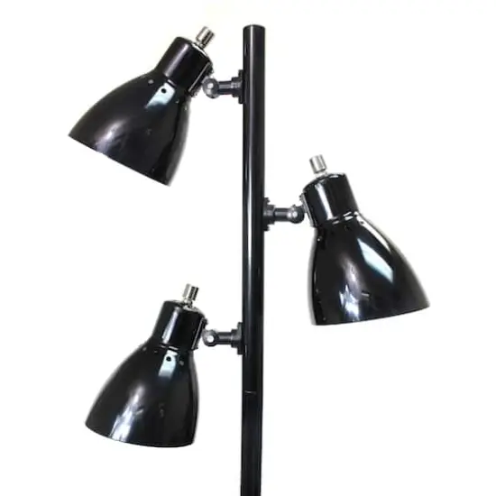 Simple Designs 64" Metal 3-Light Tree Floor Lamp Black {7}