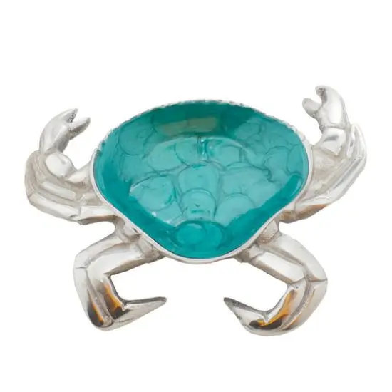 Set of 3 Silver Aluminum Coastal Serving Bowl, 8" x 1" {10}