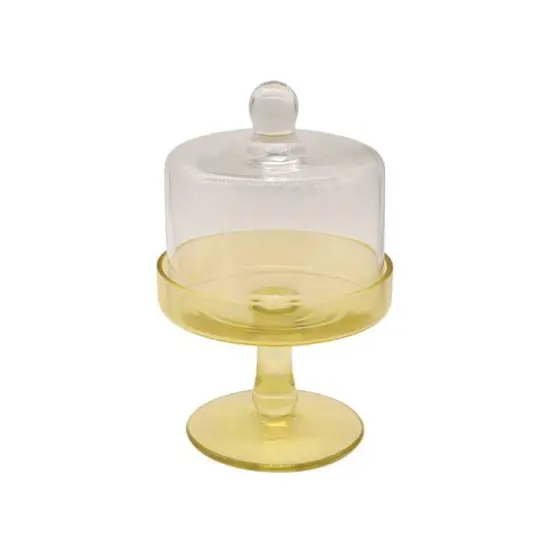 5.5" Yellow Glass Cake Stand by Ashland&reg; {3}