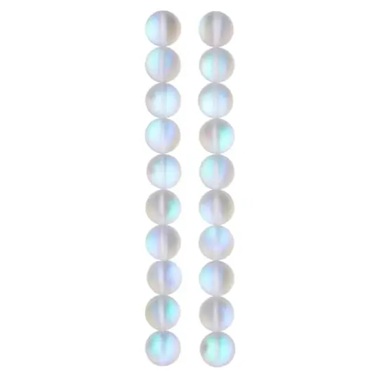 White Opal Glass Round Beads, 10mm by Bead Landing&trade; {4}