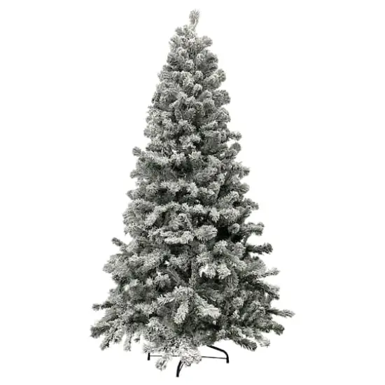 6.5ft. Unlit Heavily Flocked Madison Pine Artificial Christmas Tree {1}