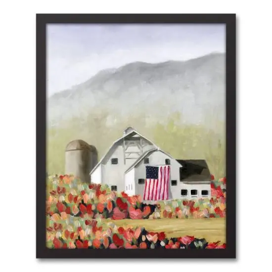 American Farm Black Framed Canvas {1}