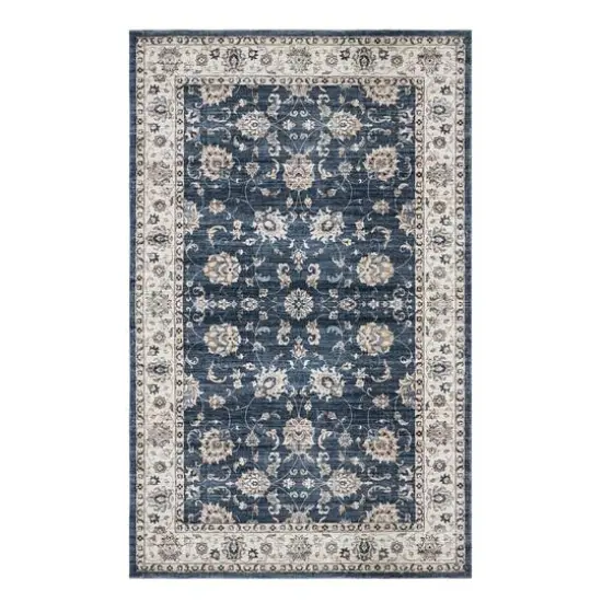 Glitzhome&reg; Blue & Ivory Oriental Area Rug {1}