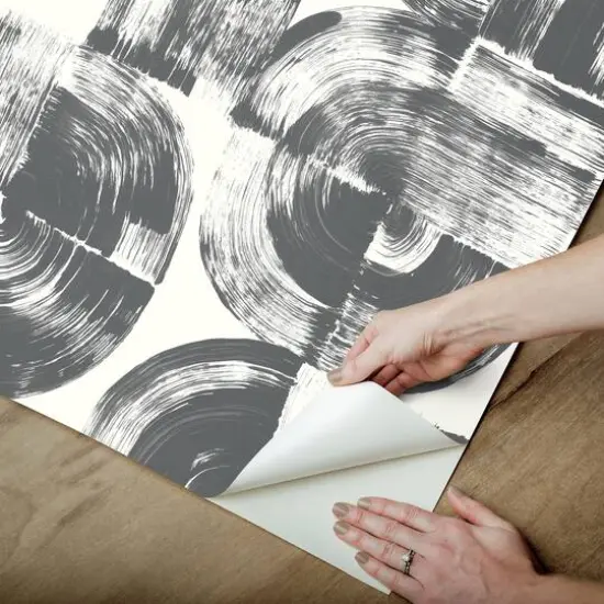 NuWallpaper Elias Black Peel & Stick Wallpaper {6}