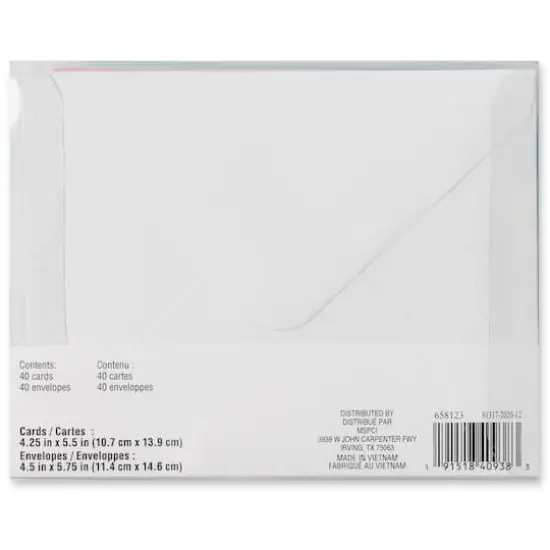 Glitter Pastel Cards & Envelopes by Recollections&trade;, 4.25" x 5.5" {4}