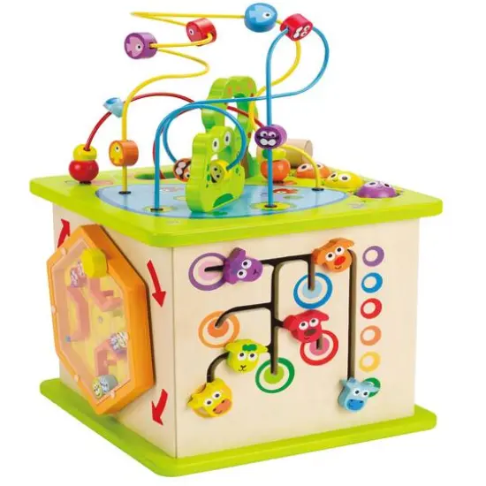 Hape Country Critters Wooded 5-Sided Play Cube {9}