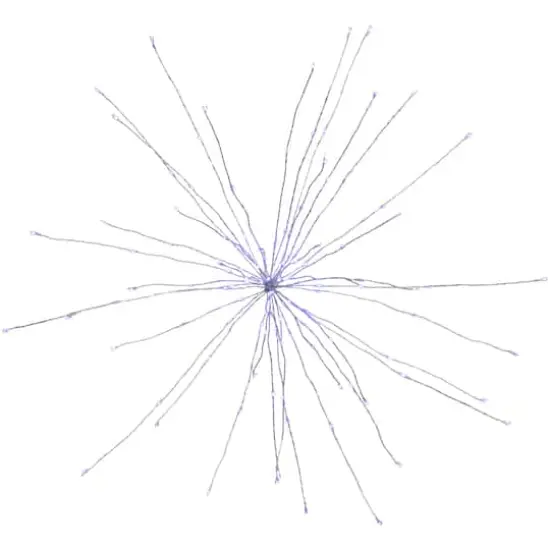 20" LED Lighted Firework Silver Branch Christmas Decoration Silver with Blue Lights {8}