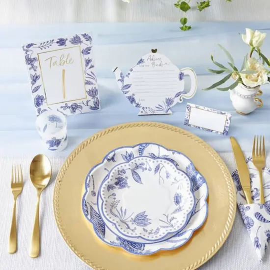 Kate Aspen&reg; Blue Willow Wedding Table Numbers 1-25 {6}