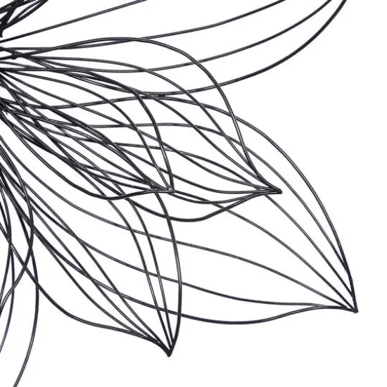 Black Metal Modern Floral Wall Decor {3}