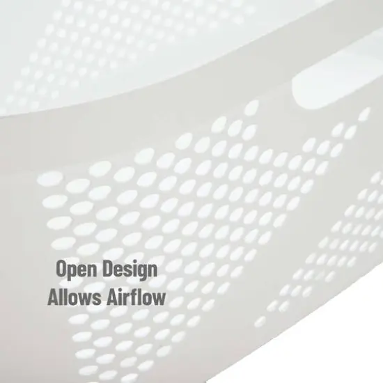 Mind Reader 40L Ventilated Laundry Basket with Cut Out Handles, 2ct. White {6}