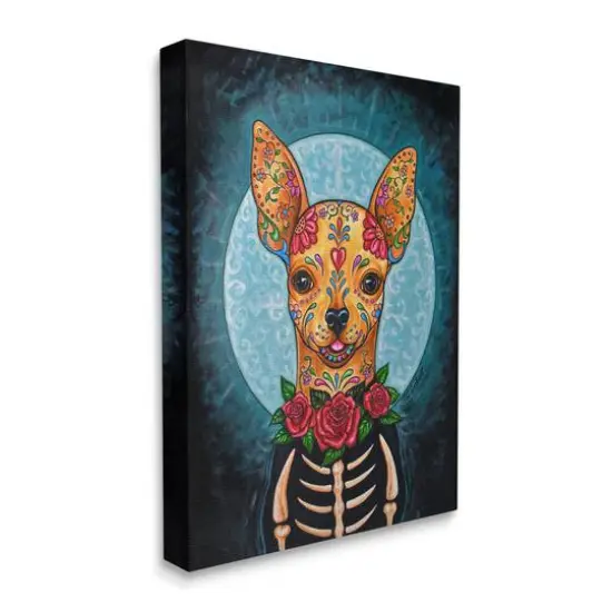 Stupell Industries Day of Dead Chihuahua Canvas Wall Art {4}
