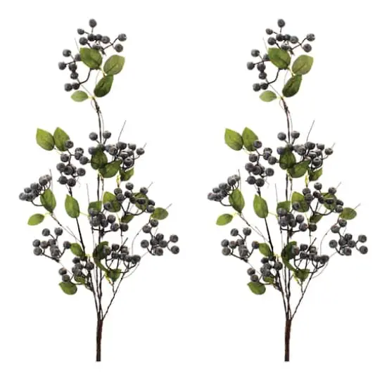 35" Blue Berry Foliage Sprays, 2ct. {1}