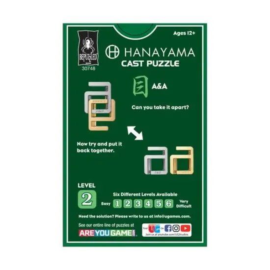 Hanayama Level 2 Cast Puzzle - A&A {5}
