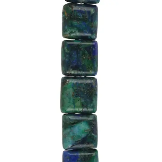 Chrysocolla Flat Square Beads, 10mm by Bead Landing&trade; {1}