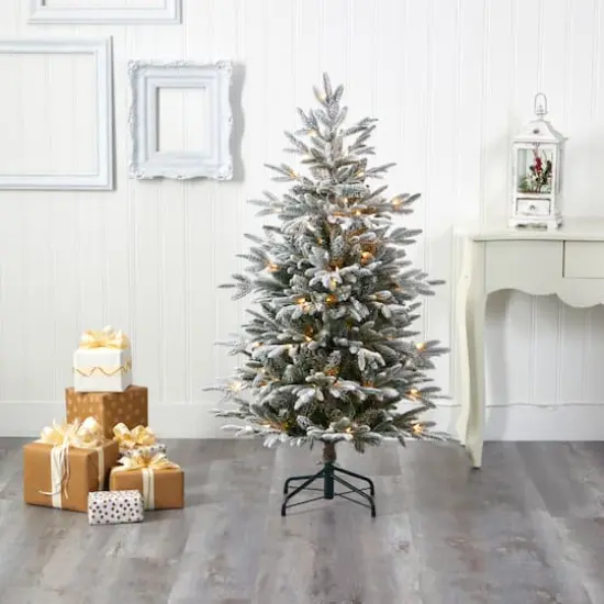 4.5ft. Pre-Lit Manchester Spruce Artificial Christmas Tree, Clear LED Lights {3}