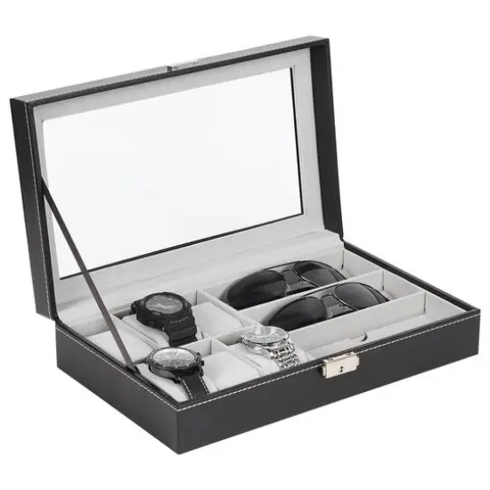 Midnight Black Dark Jewelry Watch Box {7}