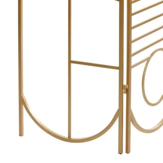 Gold Metal Modern Room Divider Screen 69" x 50" x 1" {4}