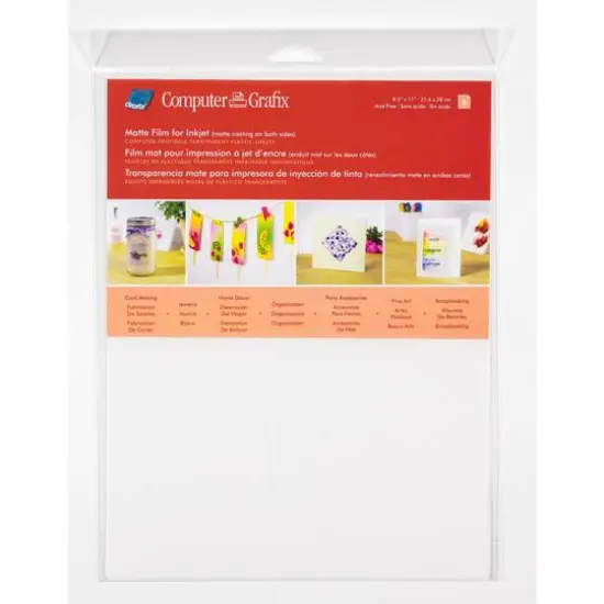 Grafix&reg; 8.5" x 11" Matte Inkjet Film, 6ct. {1}