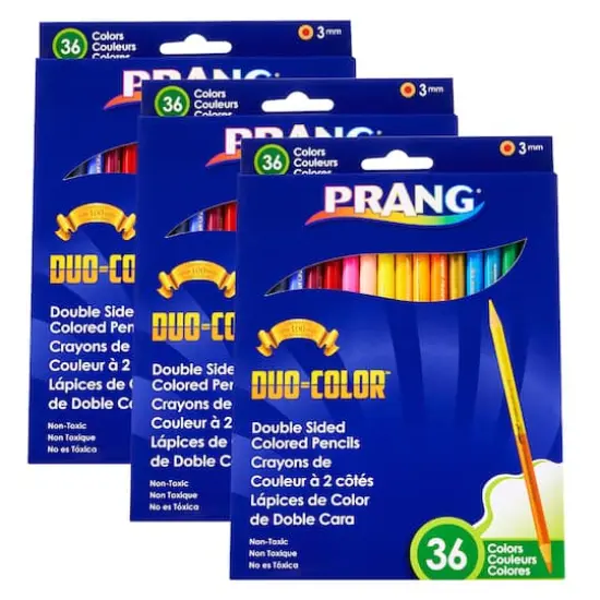 Prang&reg; Duo Colored&trade; Pencils, 3 Packs of 36 Colors {1}