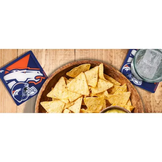 NFL 3D Logo Series Coaster Set Denver Broncos {4}
