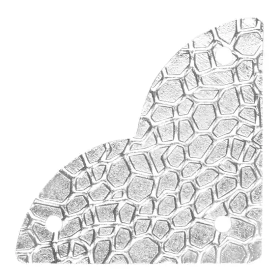 Dritz Home Nickel Textured Quatrefoil Corners {5}