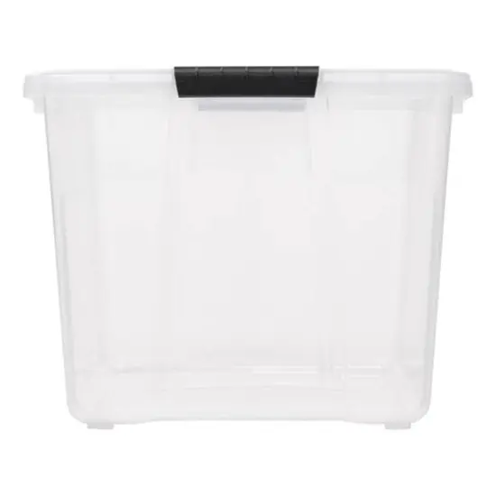 IRIS&reg; 60qt. Buckled Clear Boxes with Clear Buckle Lids, 4ct. {6}