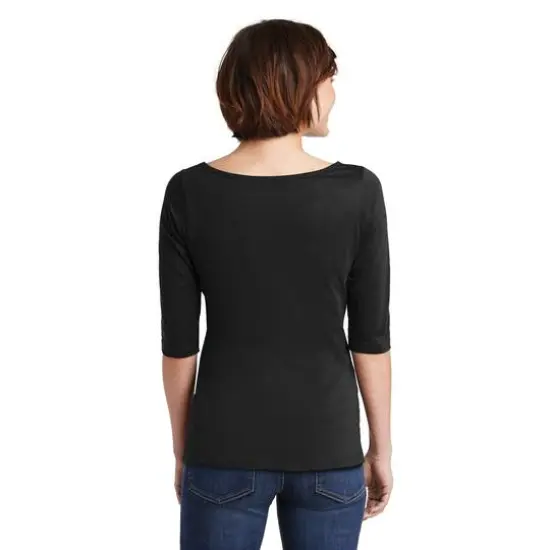 District&reg; Women's Perfect Weight&reg; 3/4 Sleeve T-Shirt Jet Black {6}