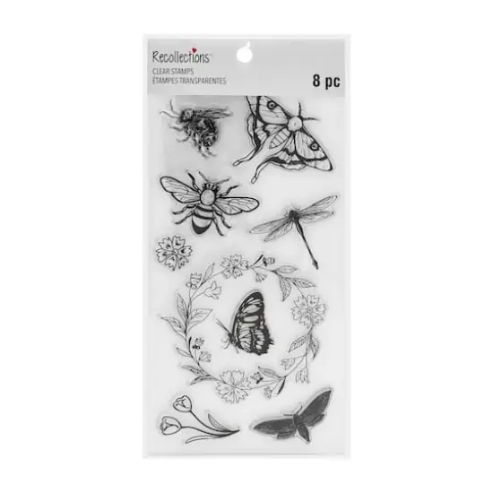 Flowers & Insects Clear Stamps, 8ct. by Recollections&trade; {5}