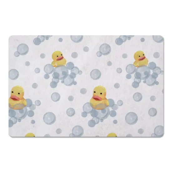 Rubber Duckies Floor Mat White {1}