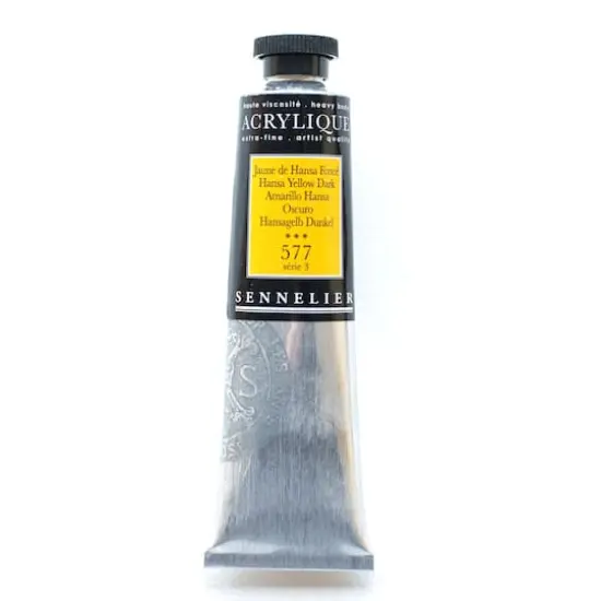 Sennelier Extra Fine Artists' Acrylic Paint, 60mL 577 Hansa Yellow Dark {1}