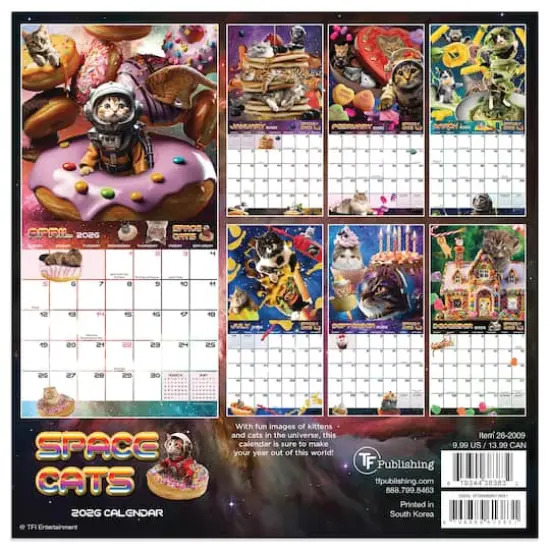 2026 Space Cats Mini Calendar {6}