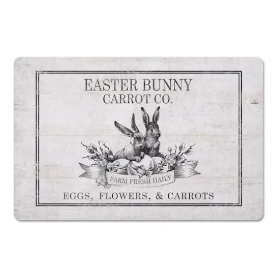 Easter Bunny Carrot Farm 4 27" x 18" Floor Mat {1}