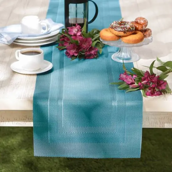 DII&reg; 72" Doubleframe Table Runner Teal {5}