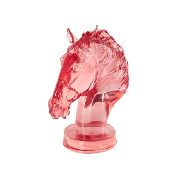13" Horse Decorative Sculpture Pink {9}