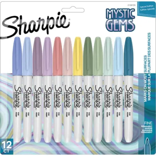 Mystic Gems Sharpie&reg; Fine Point Permanent Markers, 12ct. {1}