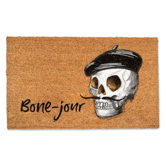 Bone-Jour French Skelly Doormat {1}