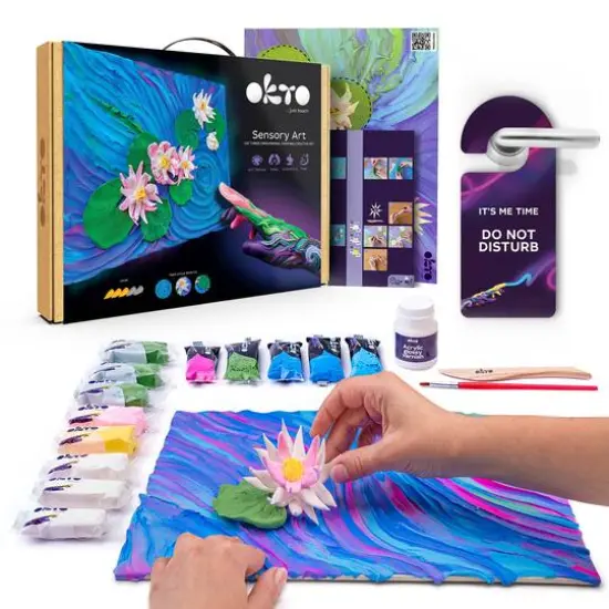 OKTO Sensory Art 3D Claude Monet Water Lilies Clay Painting Kit {7}