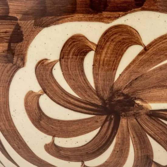 Hello Honey&reg; 14" Brown & White Hand-Painted Stoneware Bowls, 2ct. {4}