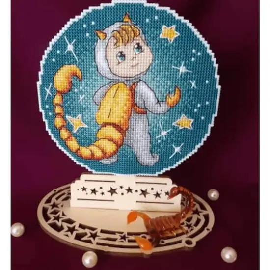 MP Studia Zodiac Signs Scorpio Plastic Canvas Counted Cross Stitch Kit {4}