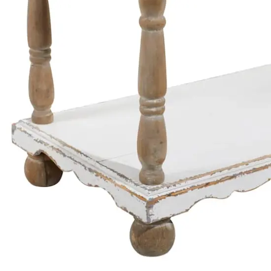 White Wood Farmhouse Shelving Unit {5}