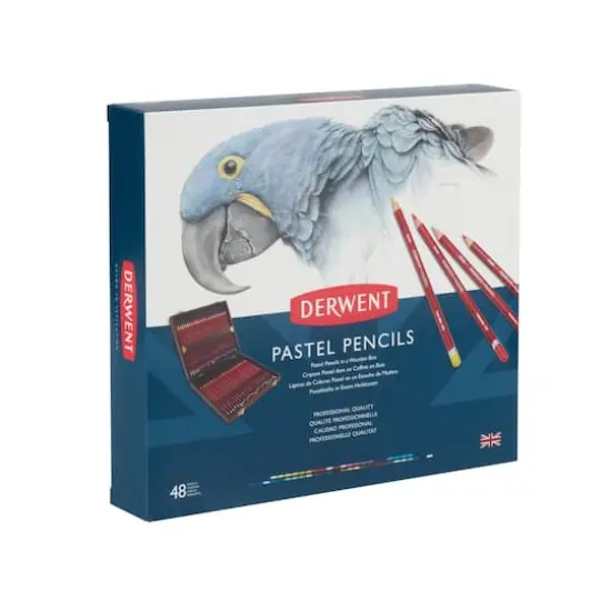 Derwent&reg; 48 Color Pastel Pencil Wood Box Set {3}