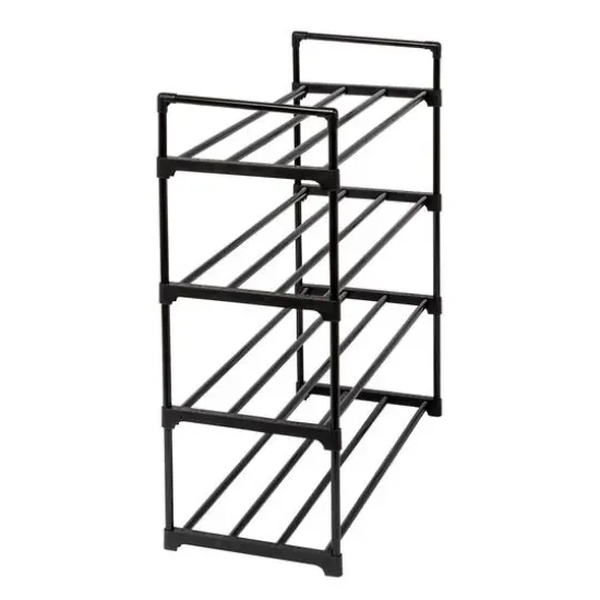 Honey Can Do Black Metal 4-Tier Modular Shoe Rack {5}