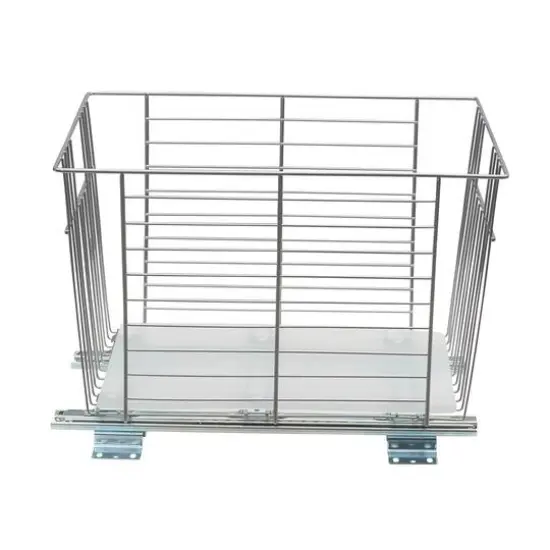 Household Essentials Glidez Sliding Vegetable Bin Silver {11}